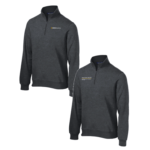 Sport Tek Quarter Zip Sweatshirt -- Graphite Heather