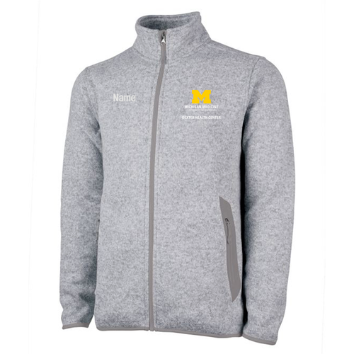 Charles River Heathered Fleece Jacket -- Light Grey Heather