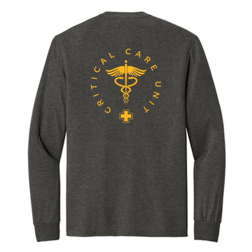 District Made Perfect Tri Long Sleeve Crew Tee -- Heathered Charcoal