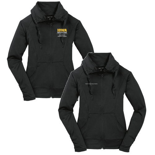 Sport Tek Ladies Sport Wick Stretch Full Zip Jacket -- Black