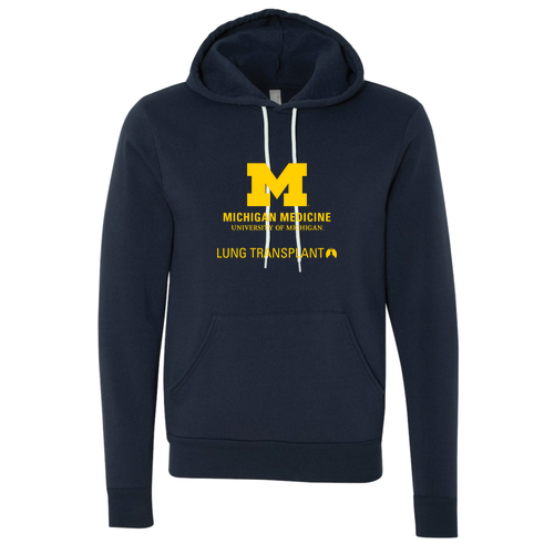 Mens/Unisex Bella Canvas Poly-Cotton Fleece Pullover Hooded Sweatshirt -- Navy