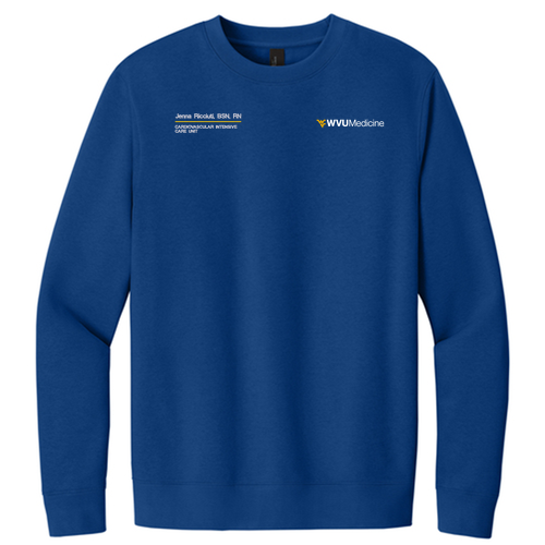Embroidered District V.I.T. Fleece Crew -- Deep Royal
