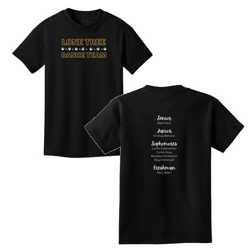 Port and Company Youth 5.4oz T Shirt With Names-- Jet Black