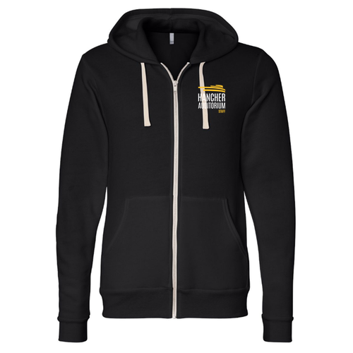 Bella Canvas Triblend Sponge Fleece Full-Zip Hoodie -- Solid Black TriBlend