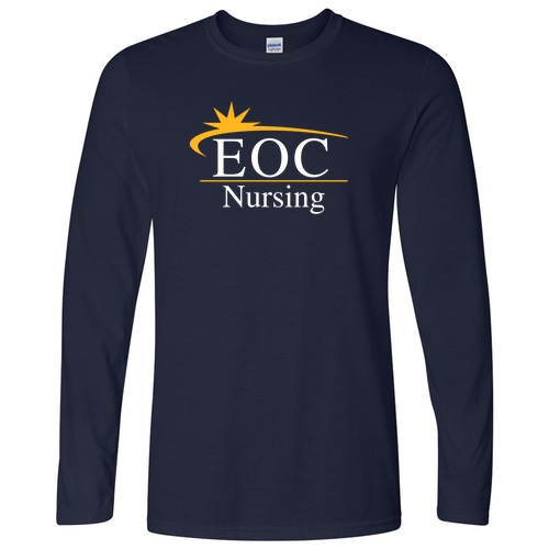EOC Nursing Gildan SoftStyle Long Sleeve T Shirt -- Navy