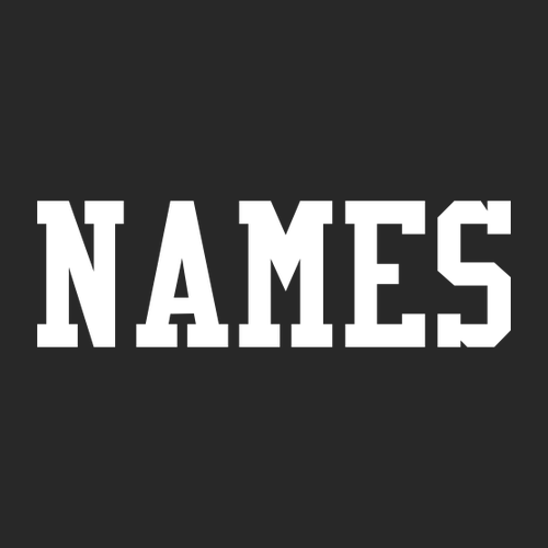 Adult Shirt with Optional Names and Numbers