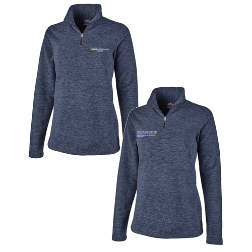 Charles River Womens Freeport Microfleece Pullover -- Navy Heather
