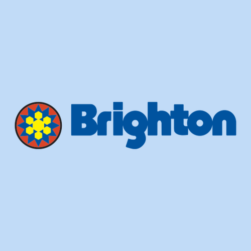 Brighton Logo 2 Full color -- Short Sleeve Light Blue