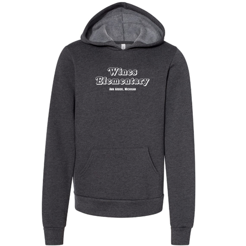Youth Bella Canvas Soft Sponge Fleece Hooded Sweatshirt -- Dark Grey Heather