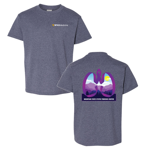 WVU Medicine Gildan Heavy Cotton Basic YOUTH T-Shirt -- Heather Navy