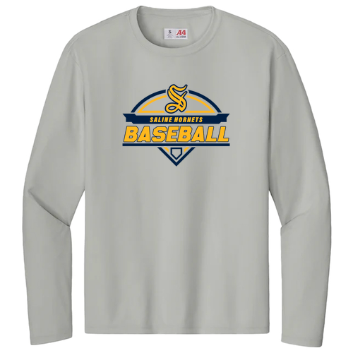 A4 Cooling Performance Long Sleeve Tee -- Silver