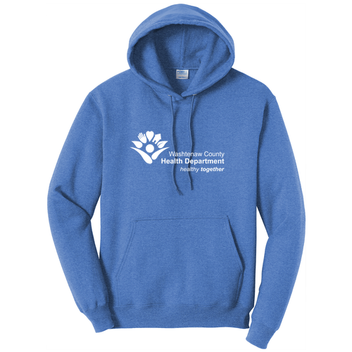 Fleece Pullover Hooded Sweatshirt -- Heather Royal
