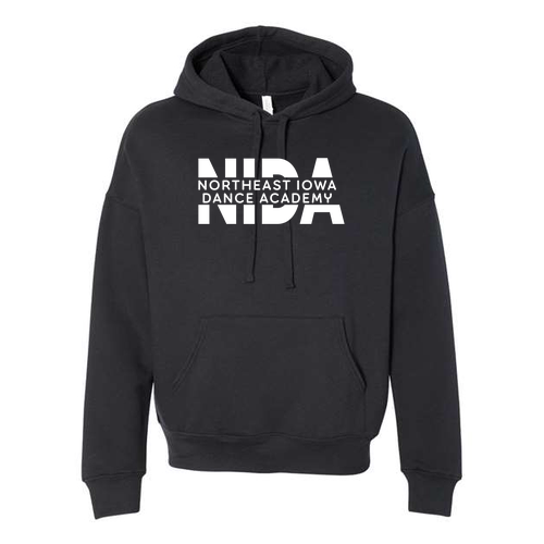 BELLA + CANVAS Sponge Fleece Drop Shoulder Hoodie -- Black