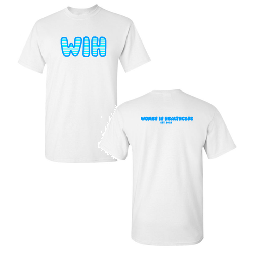 Blue WIH Gildan Heavy Cotton Basic T-Shirt -- White
