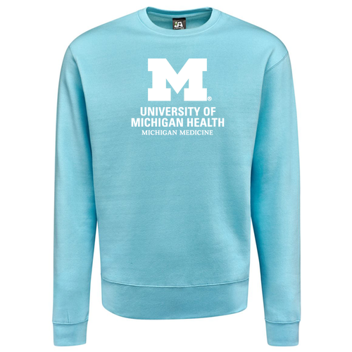 J. America Soft BTB Fleece Crewneck Sweatshirt -- Sky