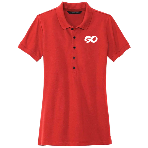 Mercer+Mettle Stretch Heavyweight Pique Polo -- Women's Apple Red