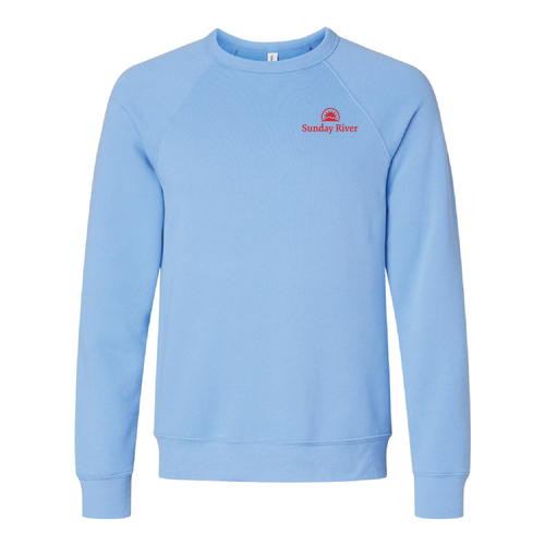 Sunday River Logo 2 Red Ink -- Crewneck Sweatshirt Carolina Blue