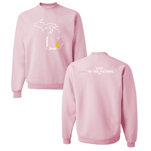 Mens/Unisex Jerzees 8 Oz., 50/50 Nublend Fleece Crewneck Sweatshirt -- Classic Pink