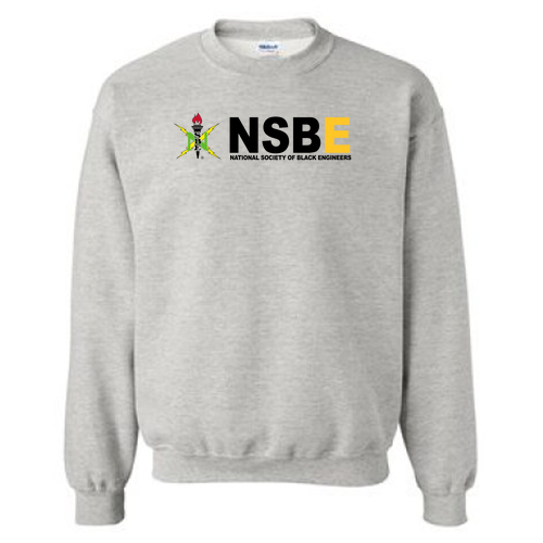 Gildan Heavy Blend Crew Neck Sweatshirt Across chest logo -- Ash