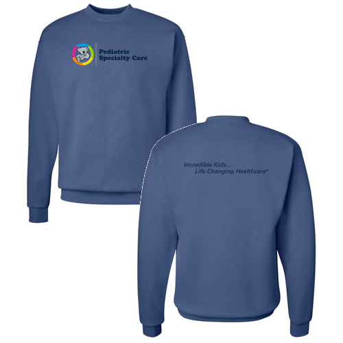 Crewneck Sweatshirt (w/ Back Print) -- Denim Blue