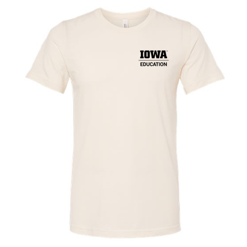 Hawkeye Teacher Bella Canvas Unisex Heather CVC T-Shirt -- Heather Natural
