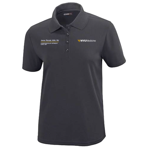 Ash City Core 365 Ladies Origin Performance Pique Polo -- Carbon