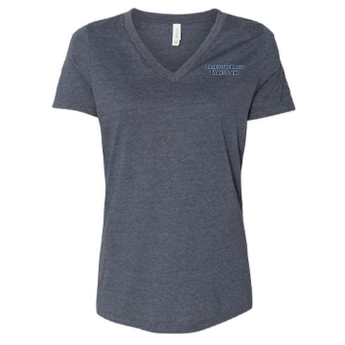 Women's Relaxed V-Neck Tee -- Heather Navy