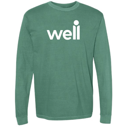 Comfort Colors Unisex Garment-Dyed Heavyweight Long Sleeve T-Shirt -- Light Green