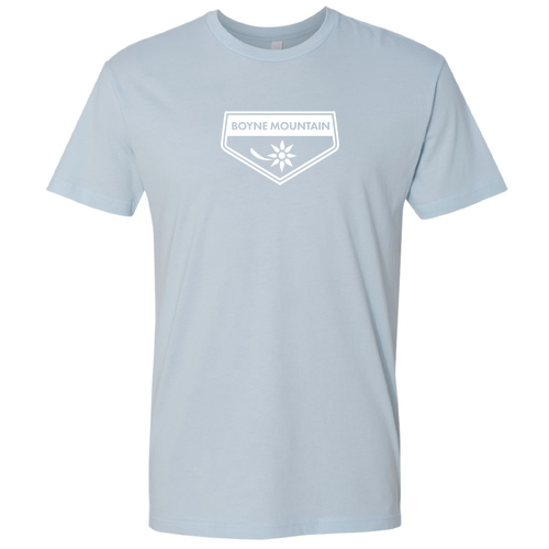 Boyne Mountain Logo 1 White Ink -- Short sleeve Light Blue