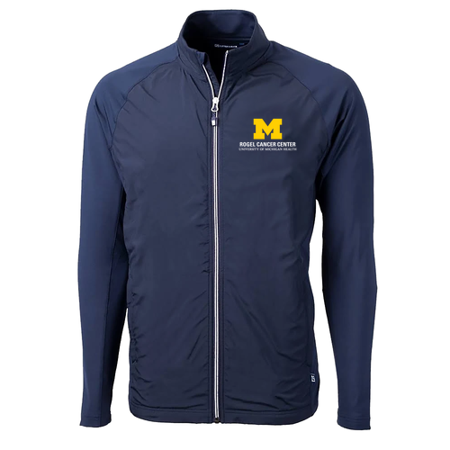 Cutter & Buck Adapt Recycled Soft Knit Stretch Mens Hybrid Full Zip Jacket -- Navy Blue