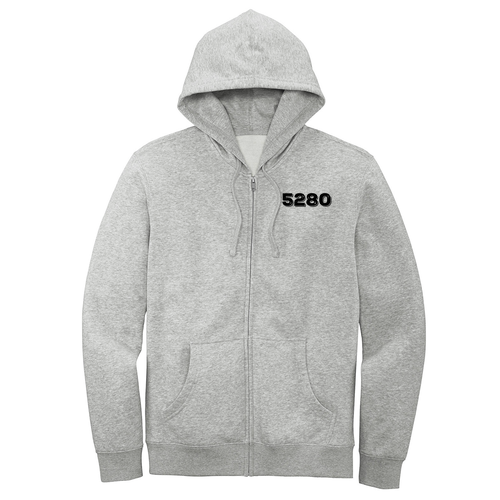 District V.I.T. Fleece Full-Zip Hoodie -- Light Heather Grey