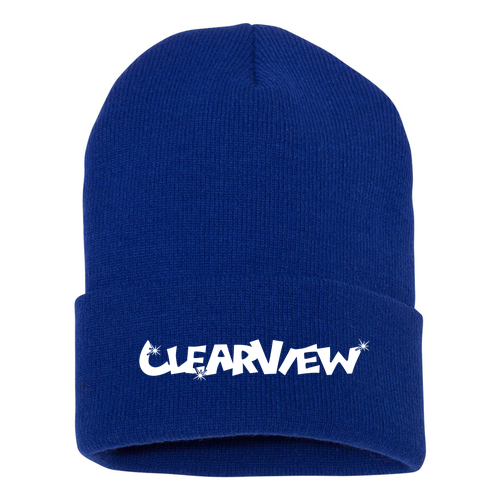 Yupoong Knit Hat with Cuff -- Royal