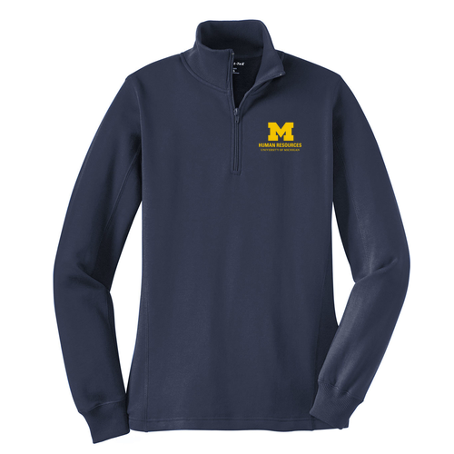 Ladies Sport Tek Quarter Zip Sweatshirt -- True Navy
