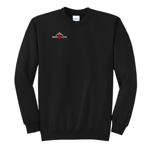 Jet Black Port and Company Classic Crewneck Sweatshirt