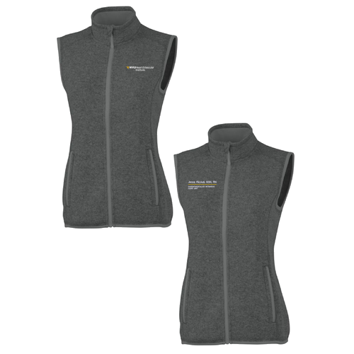 Charles River Womens Pacific Heathered Vest -- Charcoal Heather