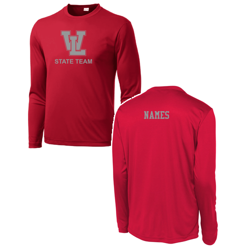 Sport Tek Long Sleeve Wicking Competitor Tee -- True Red