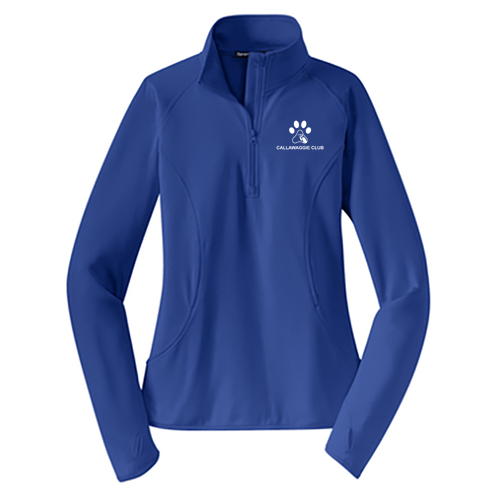 Sport Tek Ladies Sport Wick Stretch Half Zip Pullover -- True Royal