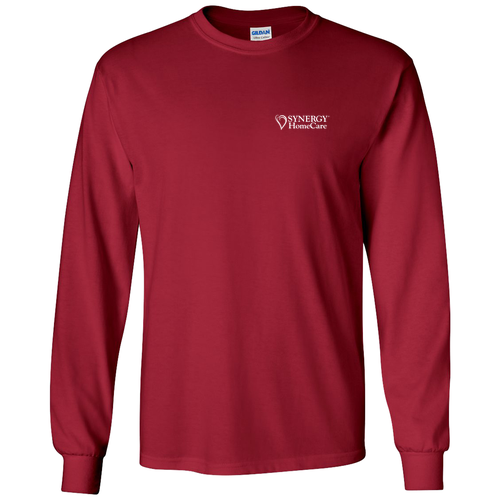 Gildan Ultra Cotton Longsleeve Basic T-Shirt -- Cardinal Red