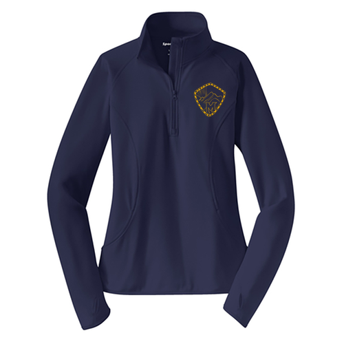 Sport Tek Ladies Sport Wick Stretch Half Zip Pullover -- True Navy