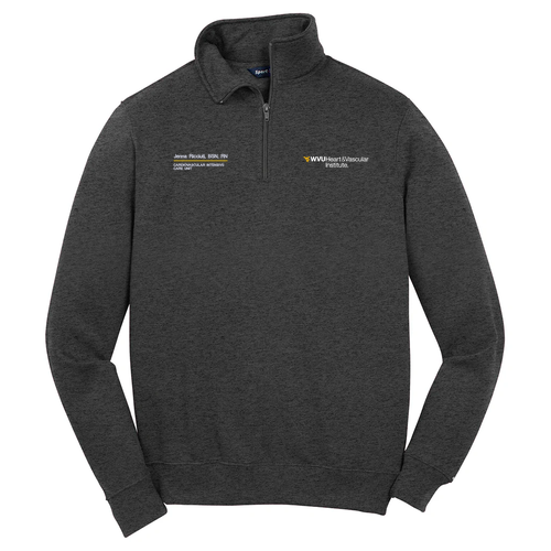 Sport Tek Quarter Zip Sweatshirt -- Graphite Heather