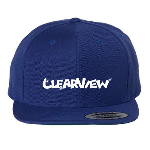 Yupoong 6 Panel Structured Flat Visor Classic Snapback Hat -- Royal