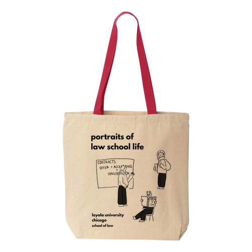 Portraits Of Law School Tote -- Natural / Red