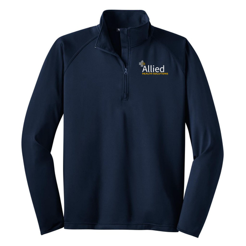 Embroidered Sport Tek Sport Wick Stretch Half Zip Pullover -- True Navy