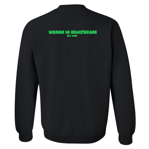 Green WIH Gildan Heavy Blend Crew Neck Sweatshirt -- Black