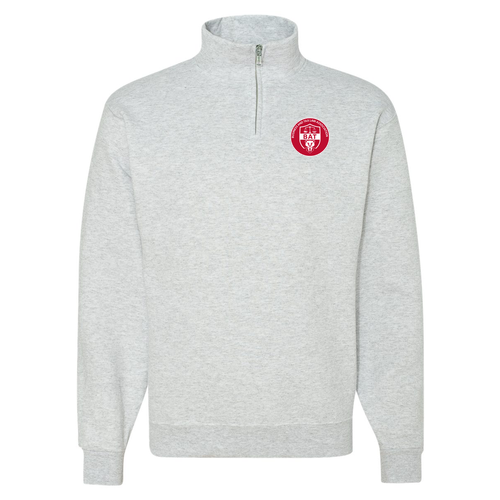 Jerzees 9.3 Oz Nublend Quarter Zip Sweatshirt Adult -- Ash (Embroidery)