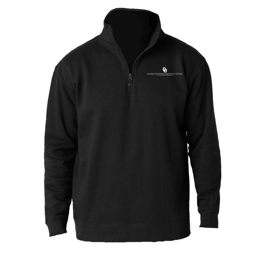 Cotton Heritage Quarter-Zip Fleece -- Black Embroidered