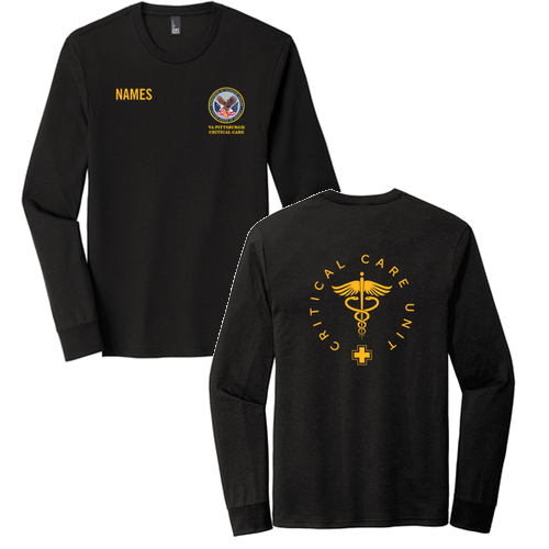 District Made Mens Perfect Tri Long Sleeve Crew Tee -- Black