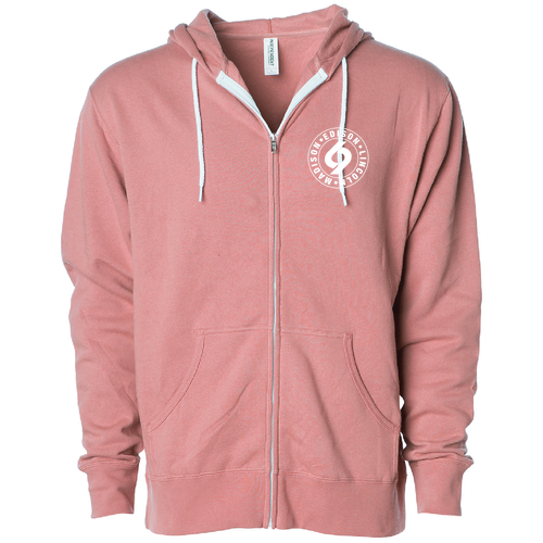 Independent Trading Unisex Full Zip Hoodie -- Dusty Rose