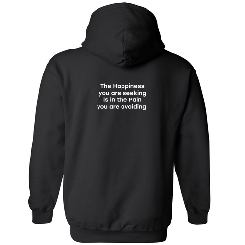 Gildan Heavy Blend Hooded Black Happiness Sweatshirt