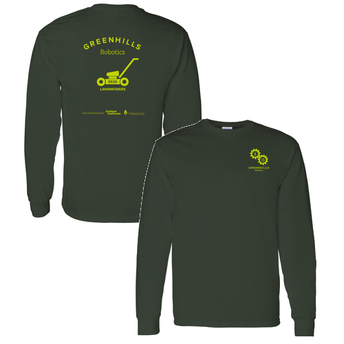 Mens/Unisex Gildan Heavy Cotton Longsleeve Basic T-Shirt -- Forest Green